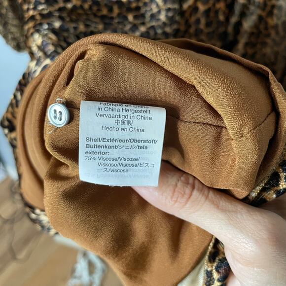 J.Crew Cheetah Leopard print wrap dress Size 2 - Picture 9 of 11